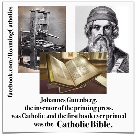 Share motivational and inspirational quotes by johannes gutenberg. Pin by Roaming Catholics on Catholic facts | Catholic books, Catholic memes, Catholic bible