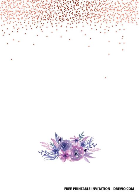 Choose from 391 printable design templates, like rose gold posters, flyers, mockups, invitation cards, business cards, brochure,etc. FREE Rose Gold Confetti Invitation Templates | Download ...