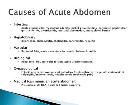 Acute Abdomen And Peritonitis Online Presentation