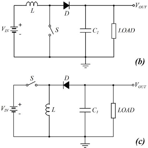 Schematic Circuit Of A Buck Converter A Boost Converter B And Download Scientific Diagram