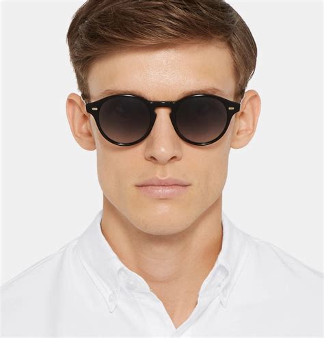 Cutler And Gross Round Frame Acetate Sunglasses Men Black Cutler And Gross