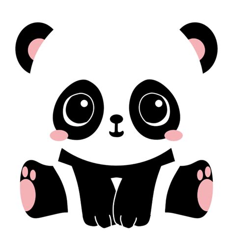 Adorable Panda Free Svg