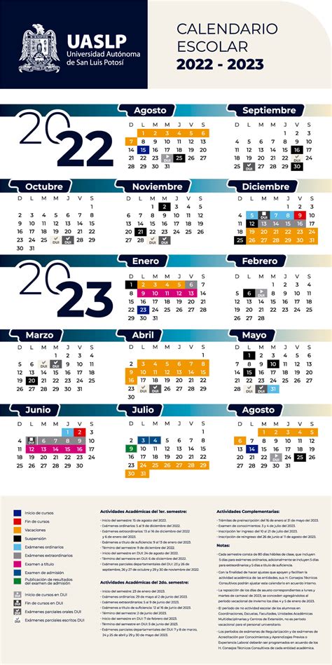 Calendario Escolar 2022 2023 Uaslp