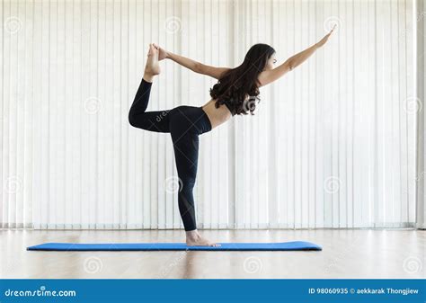 Young Asian Woman Practicing Yoga Stock Image Image Of Happiness