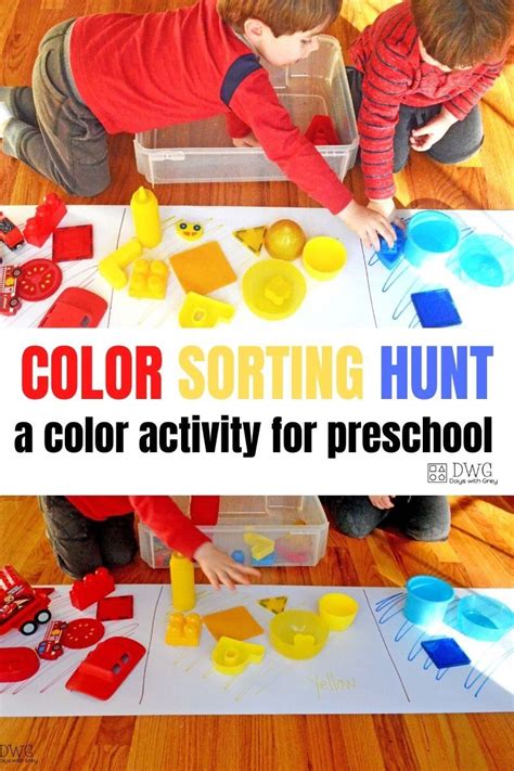 Primary Color Toy Hunt Preschool Activities Preschool Color