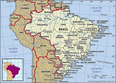 Detailed Regions Map Of Brazil Brazil Detailed Regions Map Vidiani Images