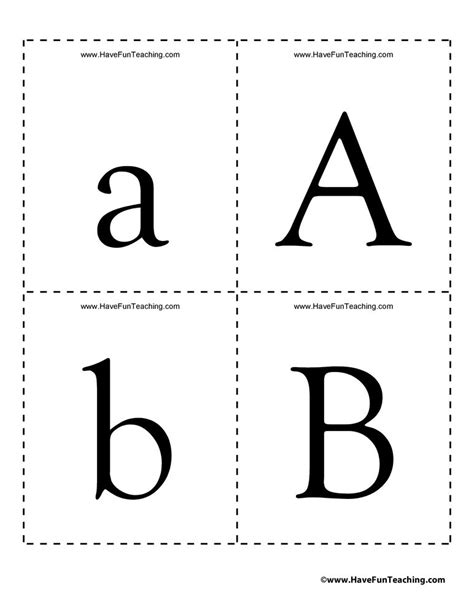 Alphabet Uppercase And Lowercase Flash Cards Have Fun Teaching
