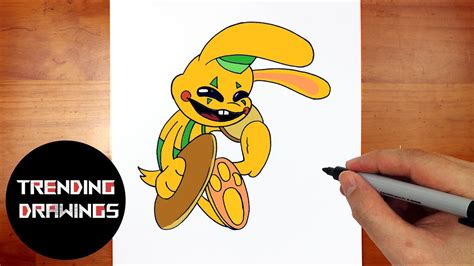 How To Draw Poppy Play Time Character Bunzo Bunny Step By Step Youtube