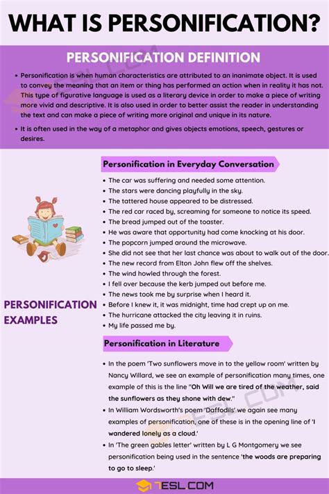 Personification: Definition and Examples of Personification in Speech