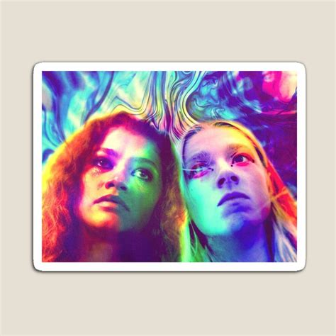 Euphoria Rue And Jules Magnet By Steelly In 2021 Stickers Euphoria Hbo