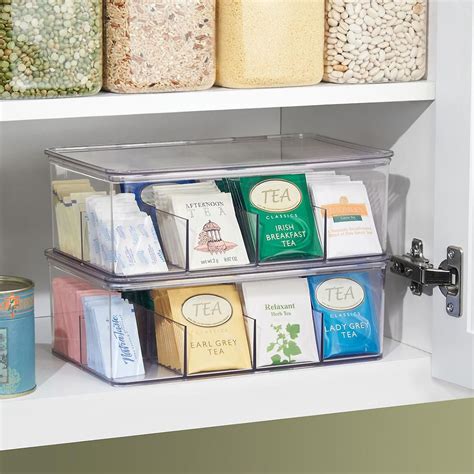 I couldn't find one tea organizer that would do what i needed, fit my cupboard space, and fit my budget. Linus Tea Storage Box | Tea organization, Kitchen organization pantry, Kitchen organization diy