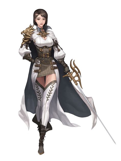 Artstation Swordsman Rapier Cotta Female Knight Character Design Warrior Woman