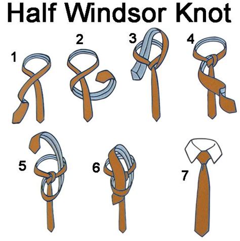Step by step and easy to follow images and. half windsor knot | Windsor knot, Half windsor, Tie knots