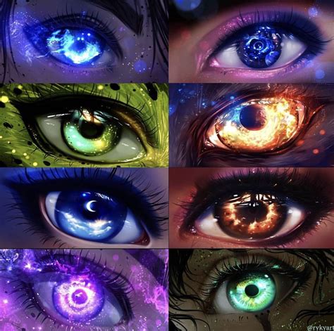 Fantasy Eyes For Magical Characters Desenho De Olho De Anime Cores