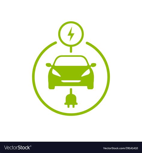 Electric Car Charge Icon Symbol Ev Charge Station Vector Image