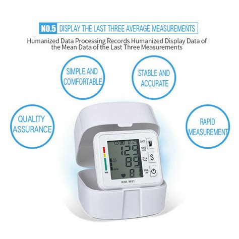Lcd Digital Wrist Blood Pressure Monitor Heart Beat Rate Pulse Meter W