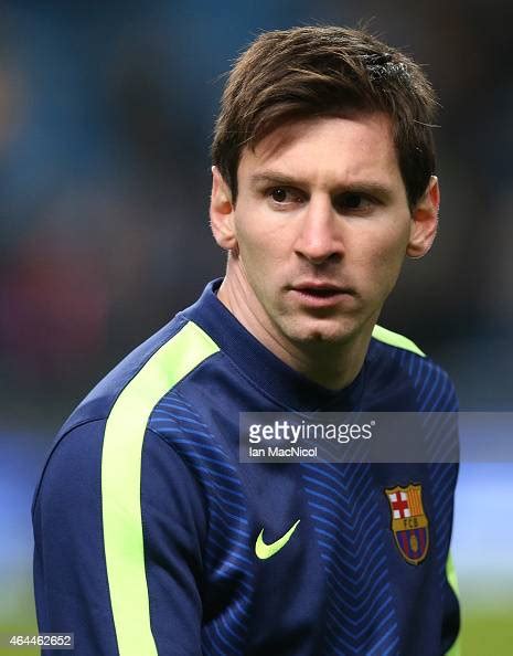 Lionel Messi Of Barcelona Takes Part In A Training Session During The