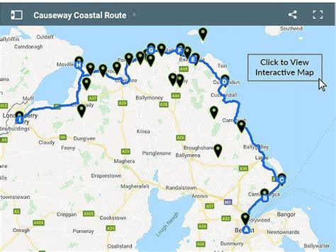 Causeway Coastal Route Map Image Northern Ireland Holidays Travel
