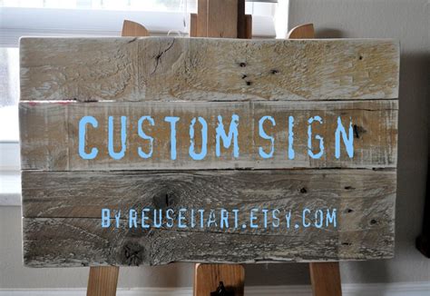 Custom Distressed Wood Sign Pallet Art Approx 30 X