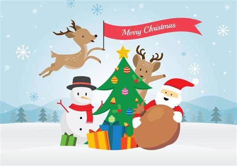 Beautiful Christmas Illustration Download Free Vector Art Stock