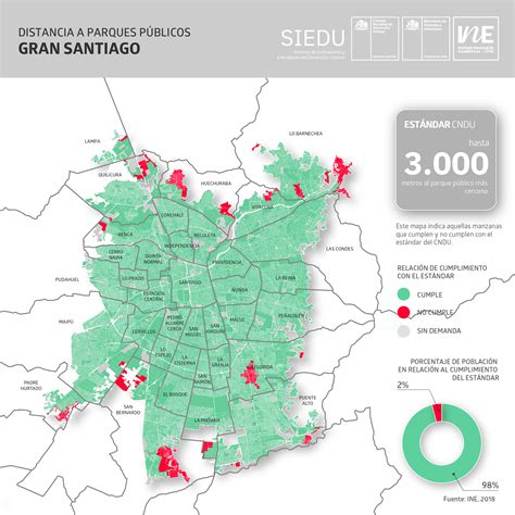 Mapa Del Minvu Sobre Acceso A áreas Verdes Lo Barnechea Es La Comuna