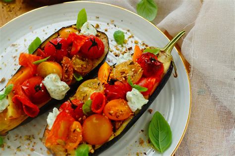 Aubergine bruschetta