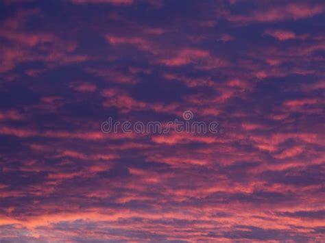 Pink And Purple Clouds At Sunset Fill The Frame Stock Photo Image Of