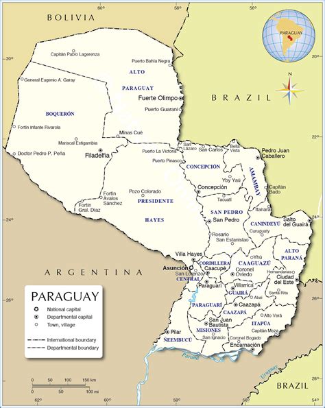 Karten Von Paraguay Karten Von Paraguay Zum Herunterladen Und Drucken