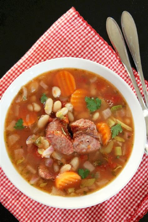 Slow Cooker Sausage Vegetable Soup Recipe Glorious Soup