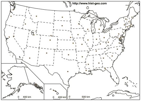 Printable Map Of Usa And Capitals Printable Us Maps