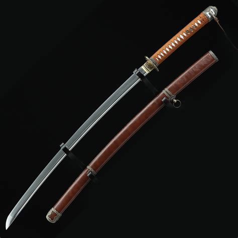 Handmade Spring Steel Real Japanese Katana Samurai Swords With Brown