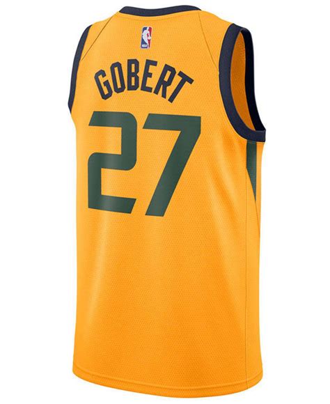 Nike Synthetic Rudy Gobert Utah Jazz City Swingman Jersey In Yellow For