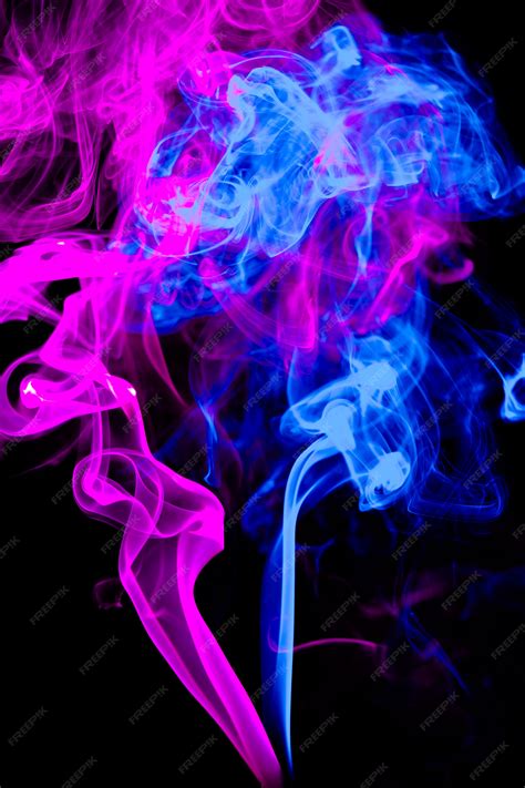 Premium Photo Colorful Pink And Blue Smoke Effect