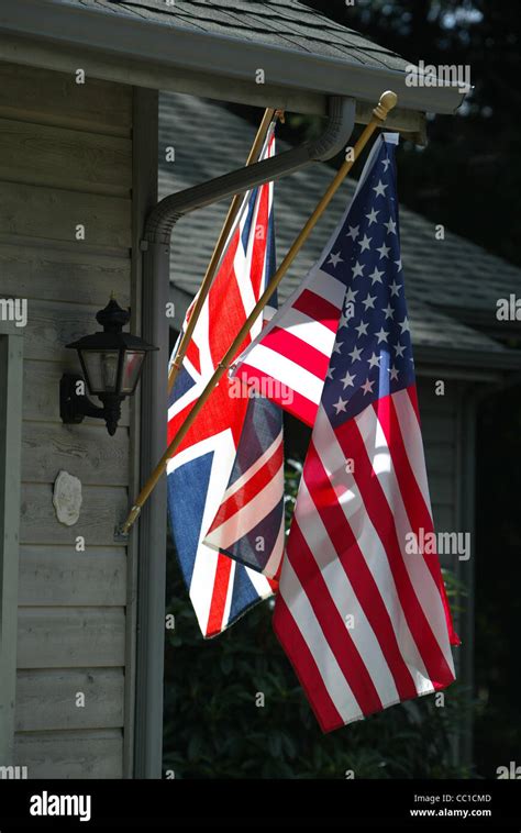 Us And Uk Flags Together Hi Res Stock Photography And Images Alamy