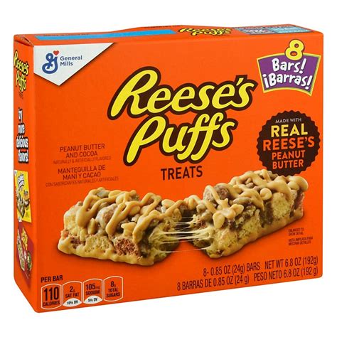 general mills reese s puffs treats bars shop snacks and candy at h e b