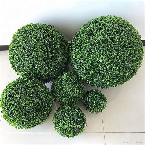 Dried, silk, foam or plastic flowers all offer a reliable alternative to fresh flowers. 1PCS Large Green Artificial Plant Ball Topiary Tree ...