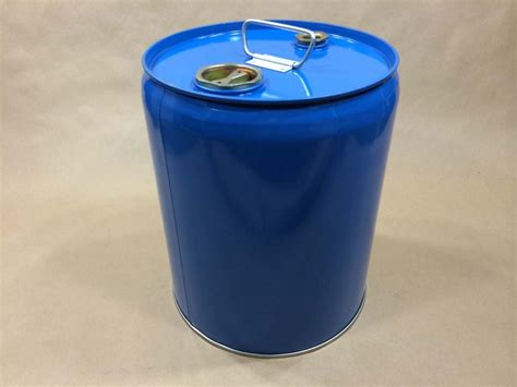 5 Gallon Blue Closed Head Steel Pailsdrums Yankee Containers Drums