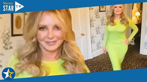 Carol Vorderman Slips Her Hourglass Physique Into A Tight Green Midi Dress Youtube