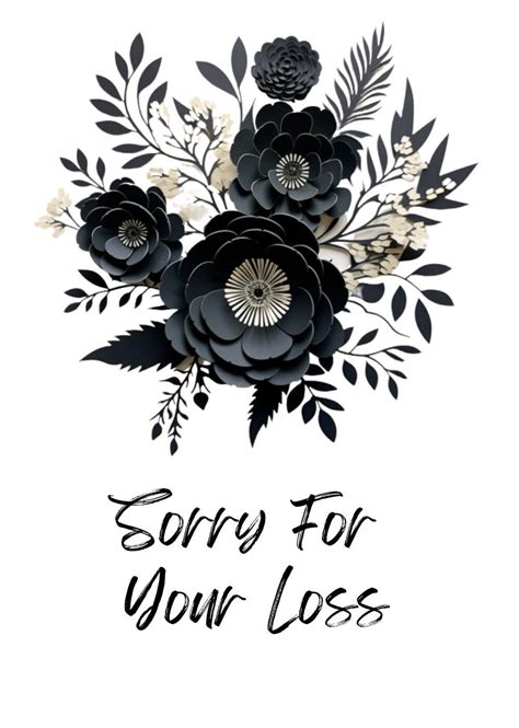 Sorry For Your Loss Card Printable Digital Etsy