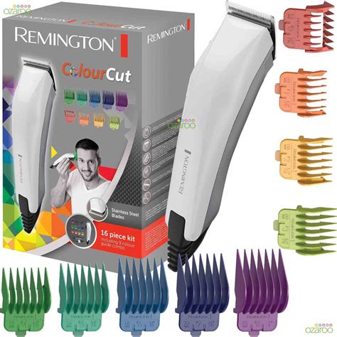 Remington Colourcut Mens Hair Clipper Trimmer Shaver Kit Set With 9