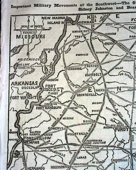 1862 Civil War Map Decatur Alabama