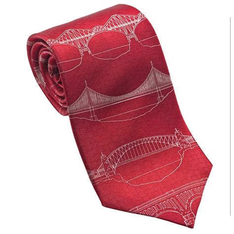 Bridge Blueprints Silk Mens Necktie — Museum Outlets Mens Neck Ties
