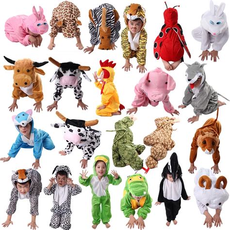 Cartoon Children Kids Animal Costume Cosplay Clothing Dinosaur Tiger