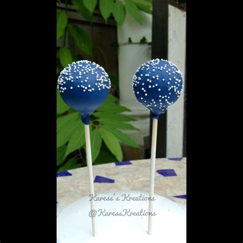 Pin By Karess On Cake Pops Blue Cake Pops 40th Anniversary Party
