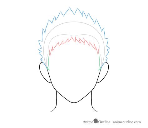 How To Draw Anime Male Hair Step By Step Animeoutline Boy Hair