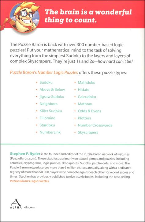 Sign up registration to access puzzle baron's logic puzzles: Puzzle Baron Number Logic Puzzles | Alpha Books ...