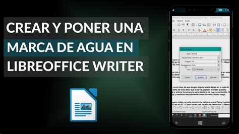 Cómo Crear y Poner una Marca de Agua en LibreOffice Writer Fácilmente YouTube