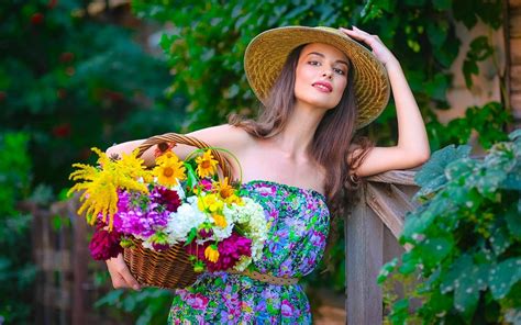 You can explore in this category and download free flower background photos. Free photo: Girl with Flowers - Activity, Blooming ...