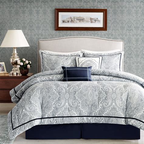 Navy Blue And White Comforter And Bedding Sets