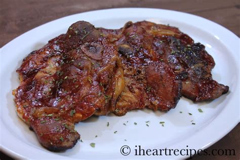 The spruce pork chops are a common dinnertime entree as they are somewhat simple to make and can be paire. Baked Barbecue Pork Chops | I Heart Recipes